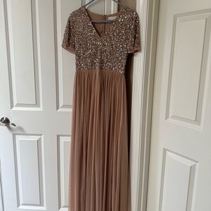 Blush pink maxi dress